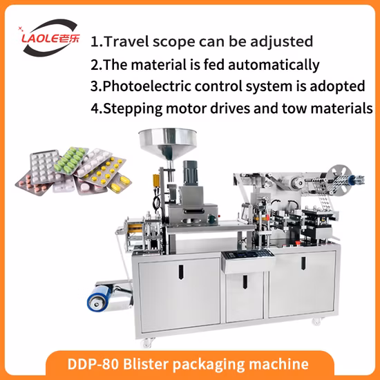 Dpp-140 Pharmaceutical Medical Candy Tablet Blister Packaging Machine Pill Blister Back Rapid Small Capsule Blister Packing Machine for Coating Chewing Gum