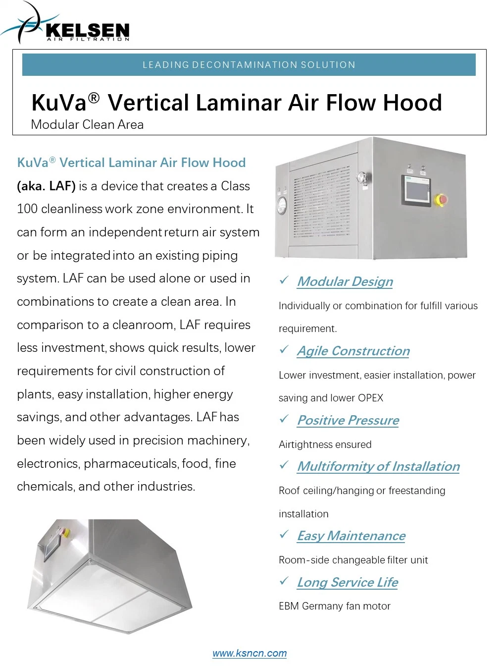 Cleanroom Laminar Flow Hood Ceiling System